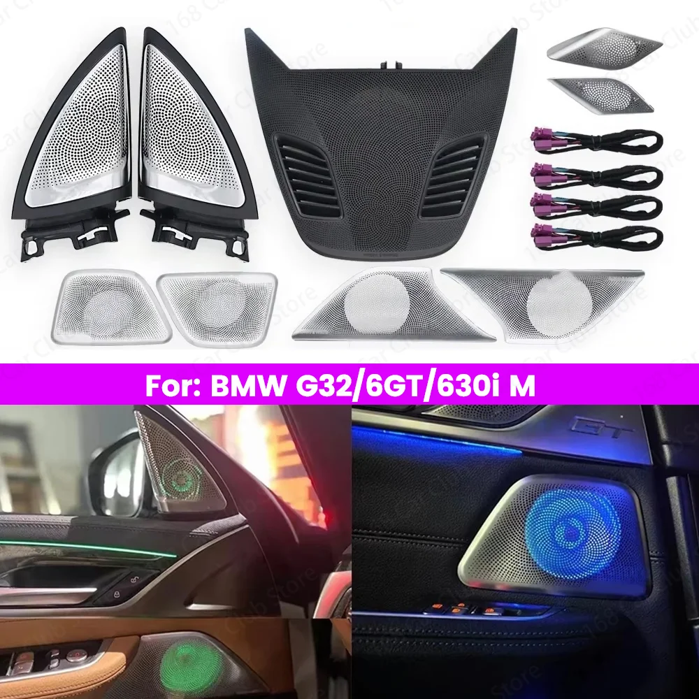 LED 11 Farben Umgebungslicht Lautsprecher Abdeckung Für BMW G32 Neue 6GT 630i Auto Mitteltöner Hochtöner HiFi Musik Stereo horn Dekorieren Refit Image