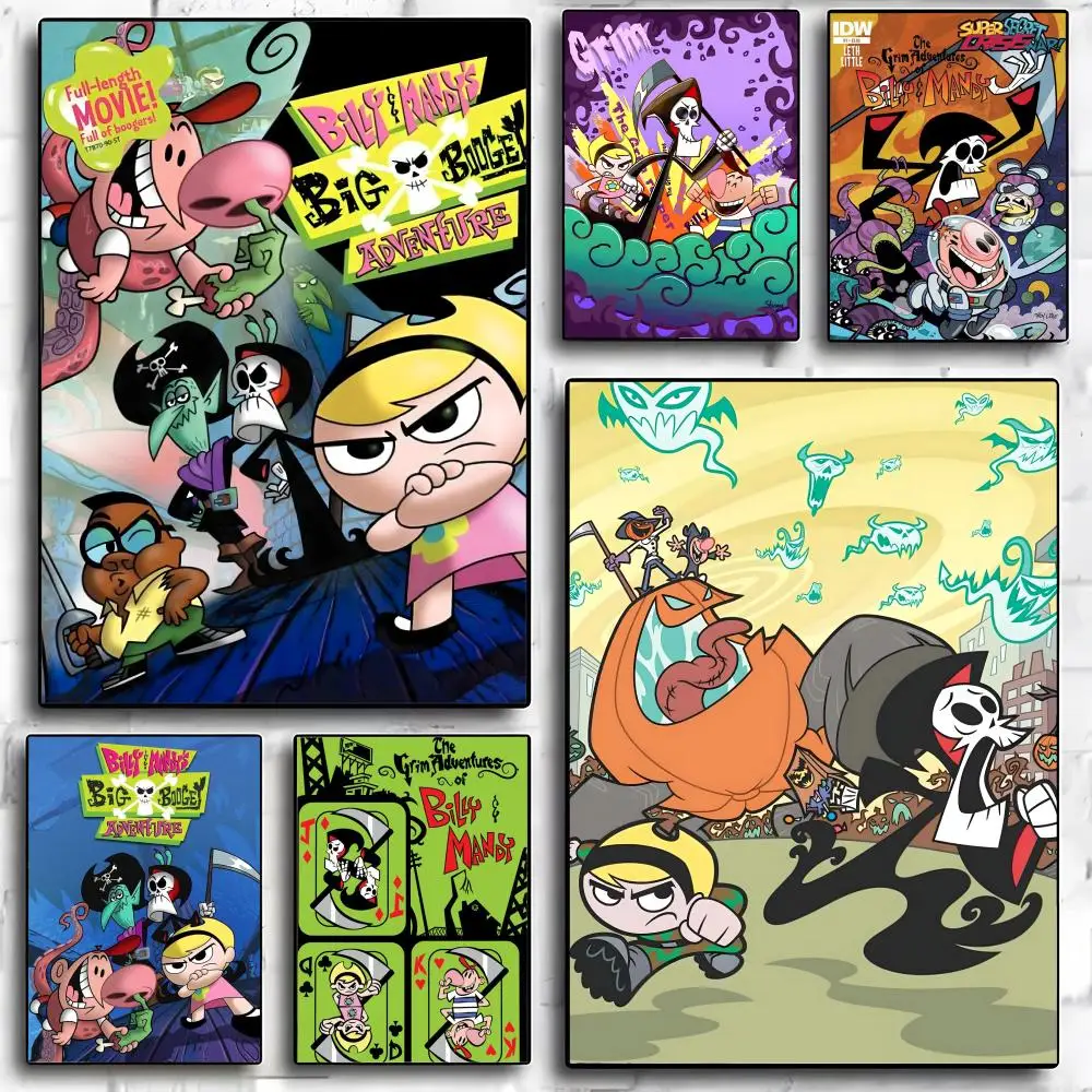 The Adventures B-Billy & Mandy Poster, moderne und elegante Wandaufkleber für Heimdekoration, Wohnzimmer, Schlafsaal, Wandkunst