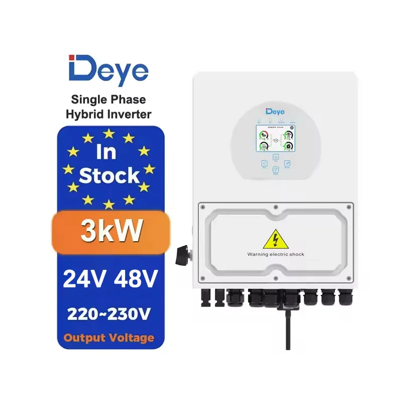 Deye 3 kW Hybrid-Wechselrichter SUN-3K-SG04LP1 Einphasig 2 MPPT On Off Grid Wechselrichter 24 V 48 V Batterie WiFi-Überwachung Image