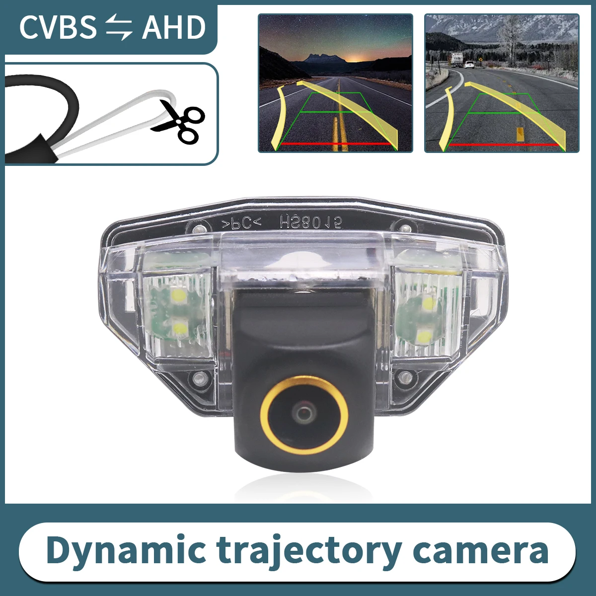 AHD Dynamic Traject 170 ° Fahrzeug-Rückansicht-Rückfahrkamera für Honda Fit mk2 2008–2014, CRV 2007–2010, Odyssey 2009–2013 Image