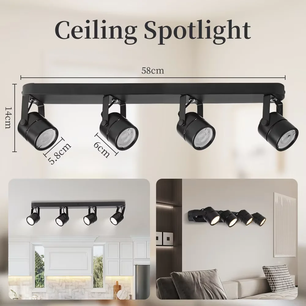 AC85-265V Spot Led-deckenleuchte Austauschbare GU10 Birne Scheinwerfer Led Schlafzimmer Wand Lampe Korridor Schlafzimmer Drehbare Schienen Beleuchtung