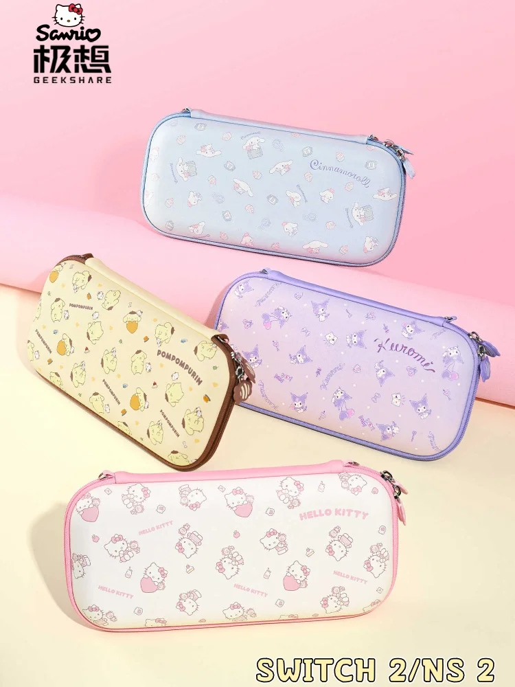 Sanrio Switch2 Borsa portaoggetti Ns2 Custodia protettiva portatile leggera Simpatico cartone animato Hello Kitty Kuromi Cinnamoroll Anime Periferico