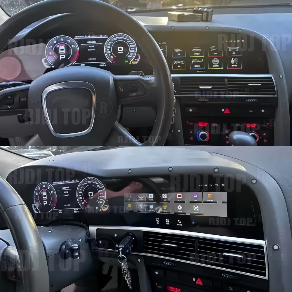 Per Audi A6 A6L C6 4F 2005-2012 Android Auto Car Radio GPS LCD Cruscotto Digital Cluster Virtual Cockpit Wireless Carplay 5G