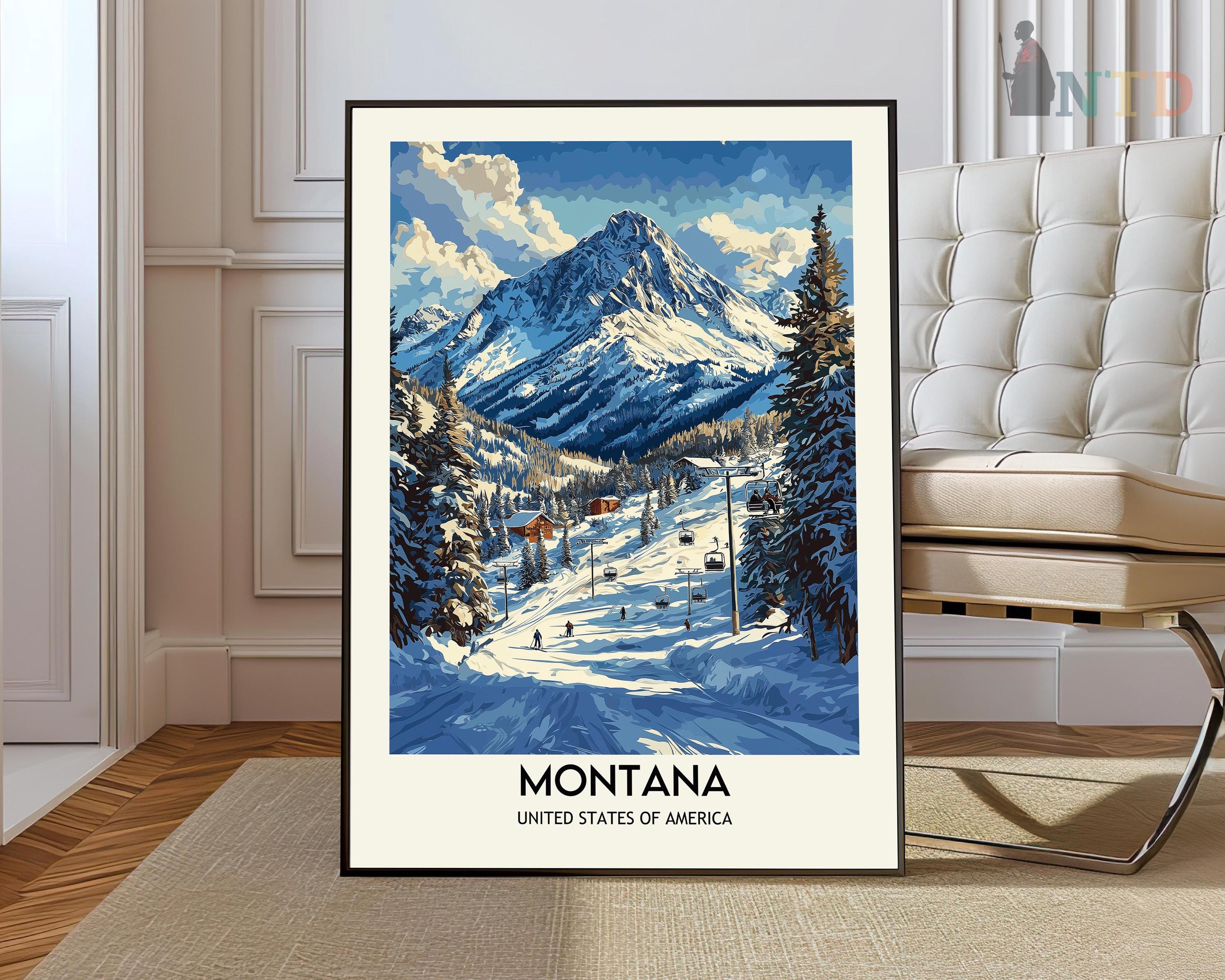 Stampa Montana, Arte murale Montana, Poster Montana, Foto Montana, Stampa poster Montana, Poster di viaggio Montana, Montana Big Sky Country