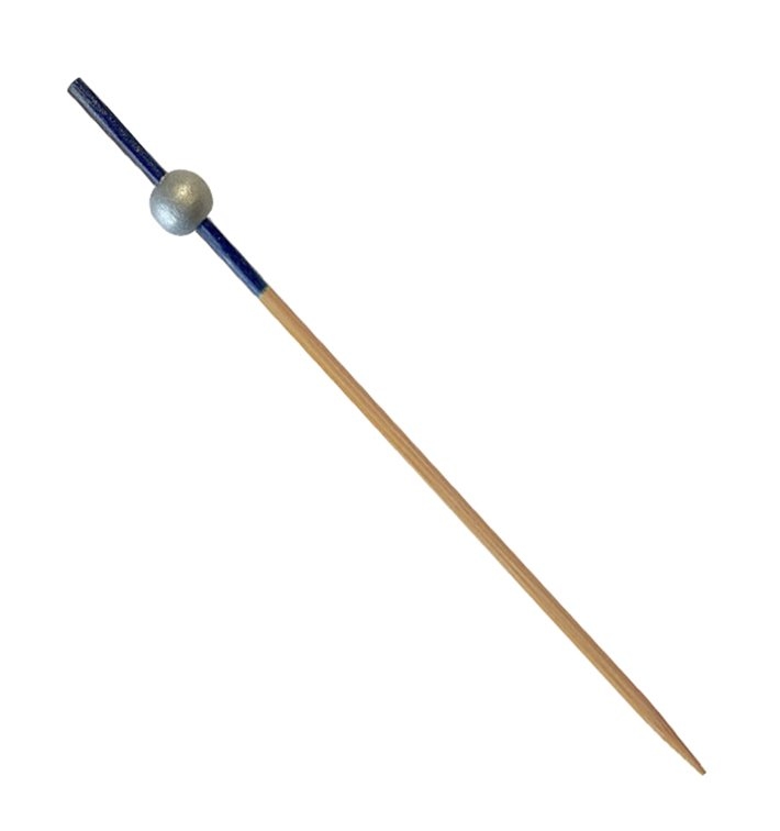 MONOUSO - Fingerfood Spieße Blau/Silber 10cm (100 Stück) Image