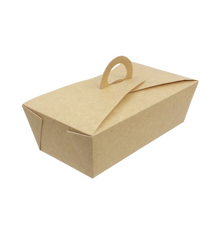 MONOUSO - SnackBox Amerikanische "Doggy Bag" Kraft 20x10x7cm (20 Stück) Image