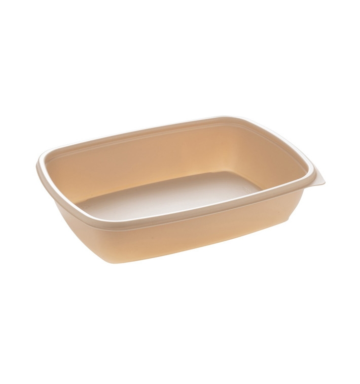 MONOUSO - Wiederverwendbare Plastikbehälter aus PP Creme 900ml 23x16,5cm 900ml (75 Stück) Image