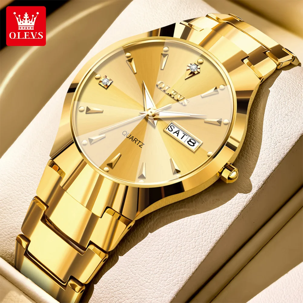 OLEVS Markenuhr heiß verkaufte wasserdichte Herrenuhr aus Wolframstahl 8697 Image