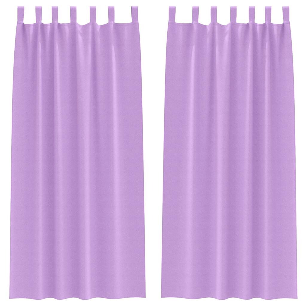 vidaXL Verdunkelungs-Vorhänge mit Ringen 2 pcs Lila 225 x 140 cm Image
