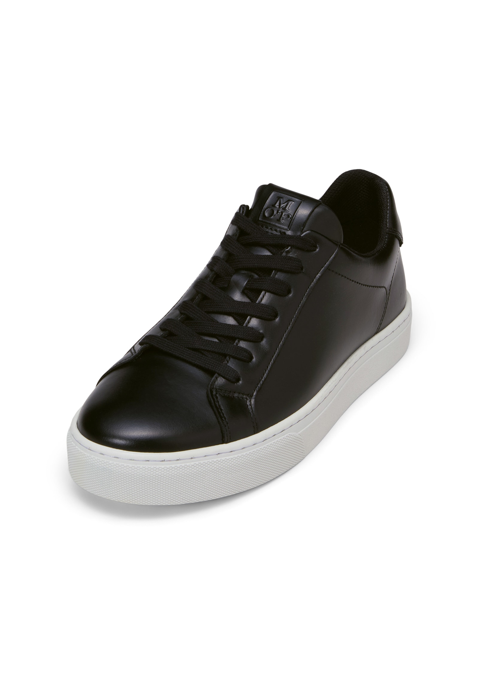 Sneaker MARC O'POLO "aus edlem Rindnappaleder", Herren, Gr. 43, schwarz, Obermaterial: 100% Leder (Rind), Schuhe Sneaker