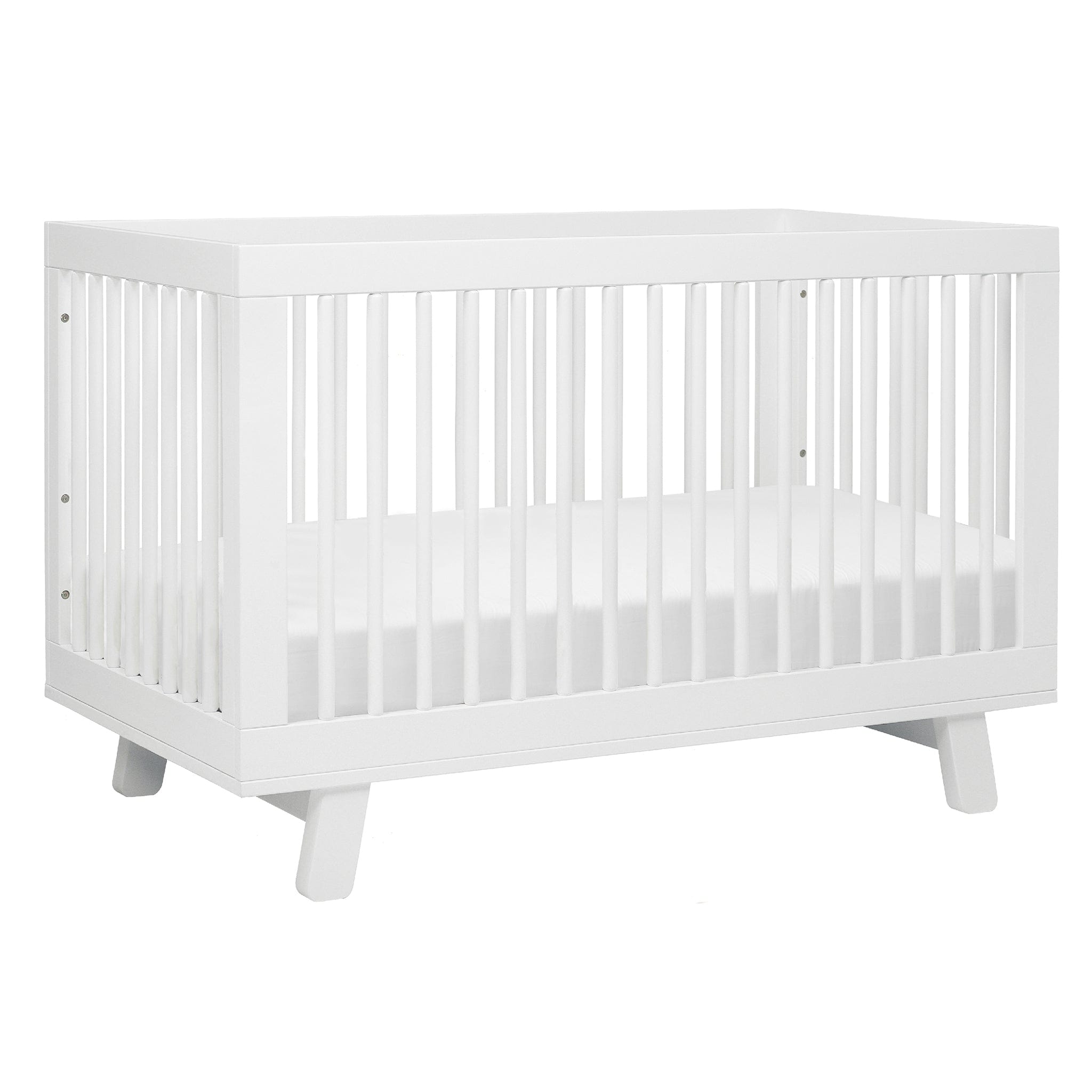 Babyletto Hudson 3-in-1 Convertible Crib with Toddler Bed Conversion Kit - White Finish