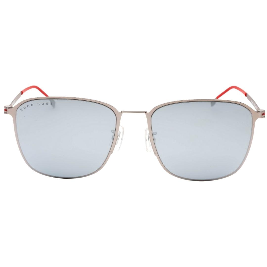 Hugo Boss - Mehrschichtige Linse-Sonnenbrille für Herren, Matt (Ruthenium/Weiß) Image
