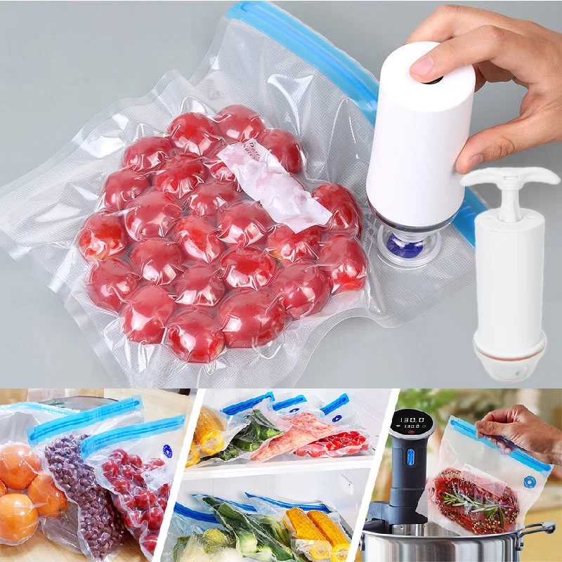 Sacs de scellage sous vide réutilisables pour le stockage des aliments et la cuisson Sous Vide des légumes, des collations à la viande, sac de scellage pour la conservation des aliments frais