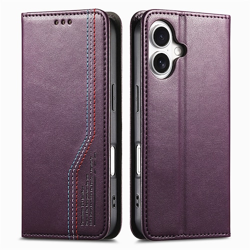 telefono Custodia Per iPhone 17 Air 16 15 14 Pro Max Plus 16e 13 Pro Max Custodia Portafoglio Custodia a Flip Slot per Carte Resistente agli urti Retrò TPU Pelle PU