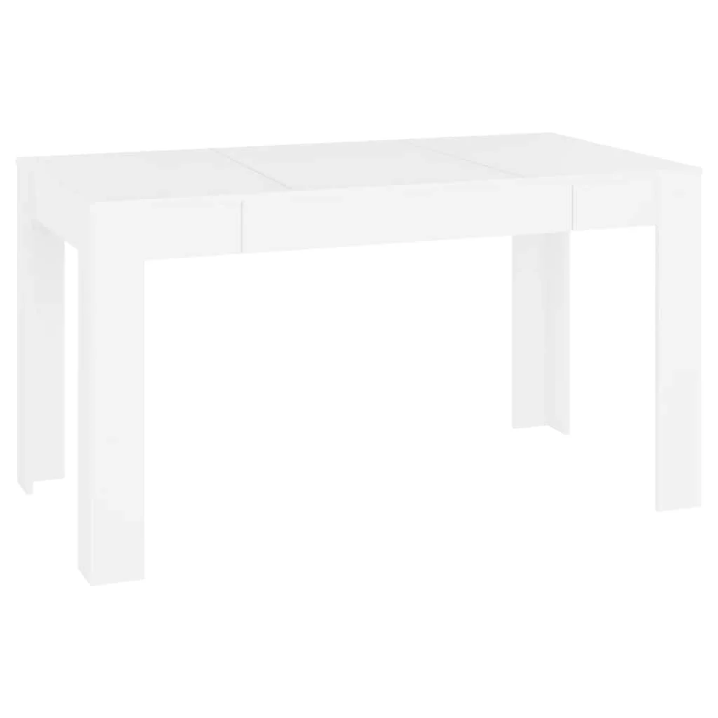 Esstisch Weiß 140x74x76cm Holzwerkstoff Moderner Stil Wohnzimmer Küche Esstisch platzsparende Esszimmermöbel
