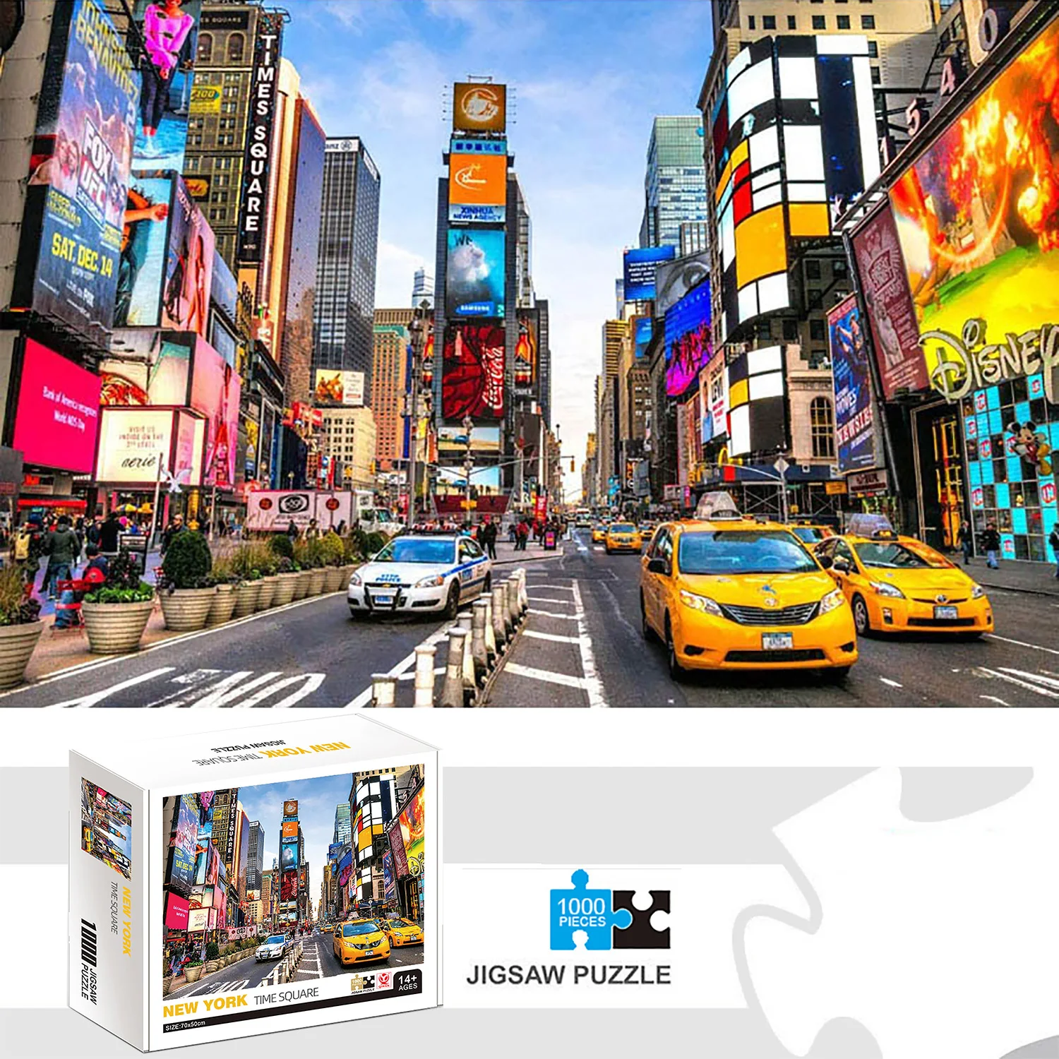 Puzzle da 1000 pezzi New York Time Square Home Decor Giochi puzzle per adulti Divertimento per la famiglia Puzzle da pavimento Giocattoli educativi per bambini