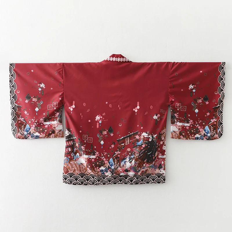 Sommer Lose Japanische Samurai Kimono Streetwear Strickjacke Cosplay Haori Harajuku Frauen Männer Yukata Traditionelle Kleidung Image