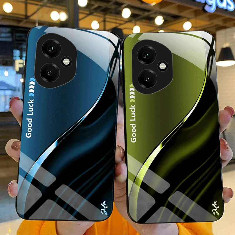 Hard Tempered Glass Case For Honor 400 Pro 400 Lite Protective Cover Gradient Color Back Shell Fundas Image