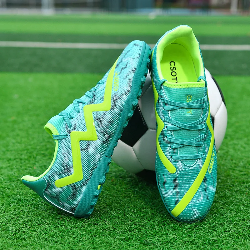 Unisex-Jugend-Fußballschuhe, leichte Fußballschuhe für das Spieltraining, verbesserter Griff, langlebig, FG TF, bequem, atmungsaktiv Image