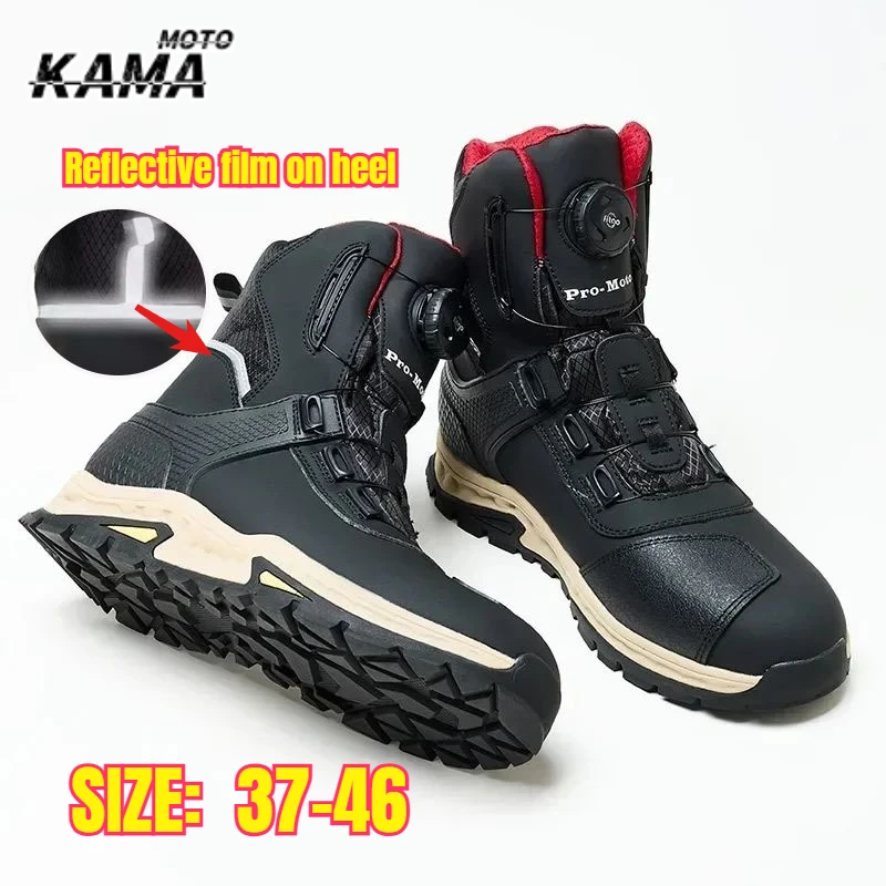 HEIßER Motorrad Männer Stiefel Atmungsaktive Anti-herbst Reiter Straße Racing Casual Stiefel Getriebe Shift Gummi Sohle Reflektierende Motorrad Schuhe