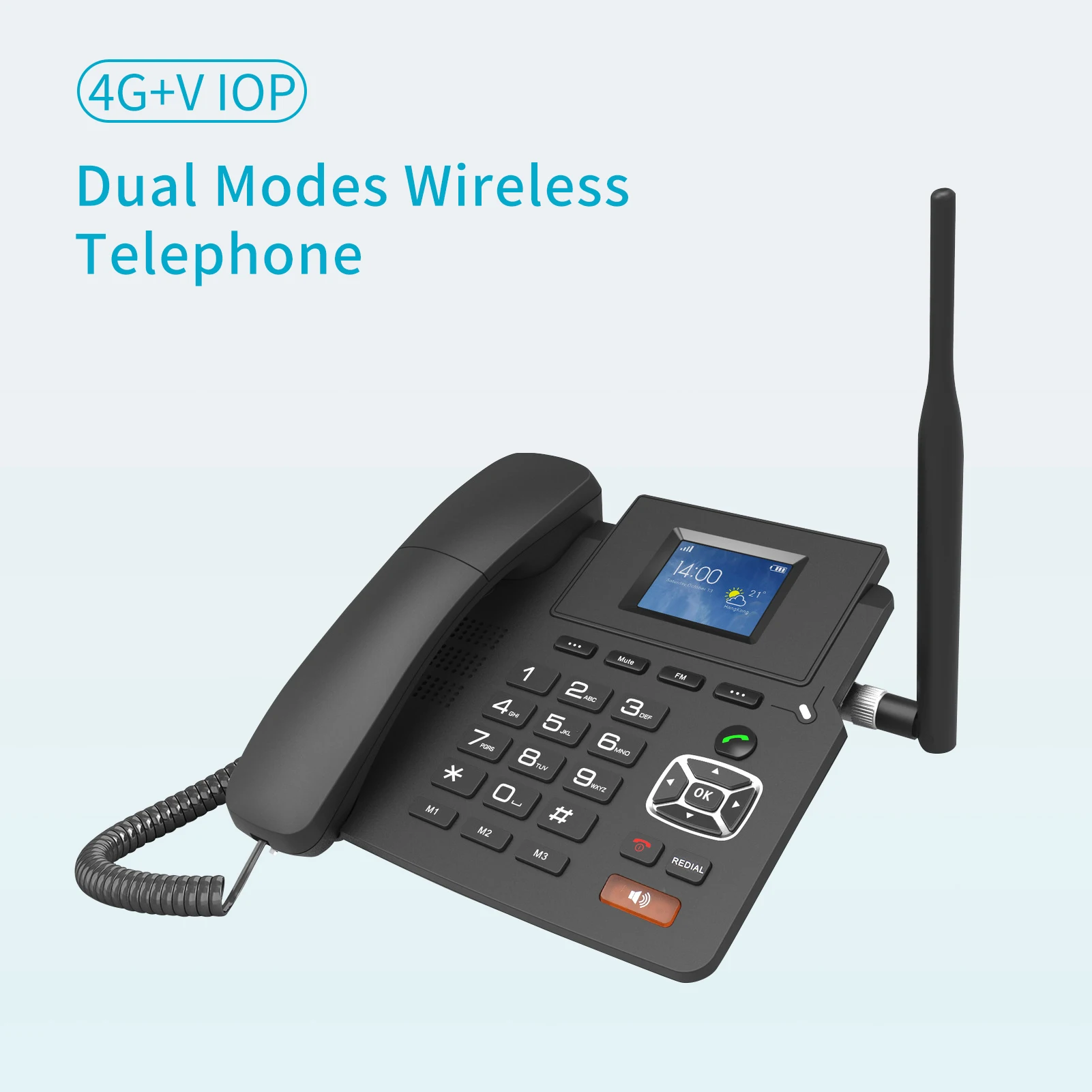 4G Desktop Dual Modi Drahtloses Telefon 4G VOIP Telefonunterstützung 2 SIP-Konten WIFI SIM-Karte mit Antenne LCD-Bildschirm Automatische Antwort