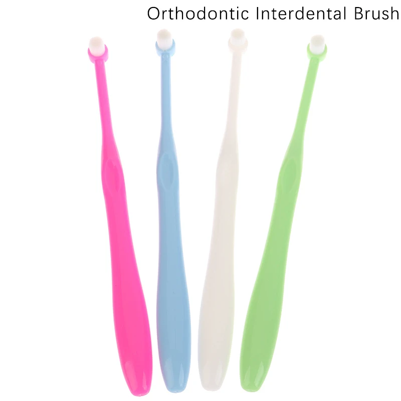 1Pc Kieferorthopädische Interdentalbürste Einzelstrahl Weiche Zahnbürste Für Zahnreinigung Kleiner Kopf Weiches Haar Mundpflege Werkzeug für Implantat Image