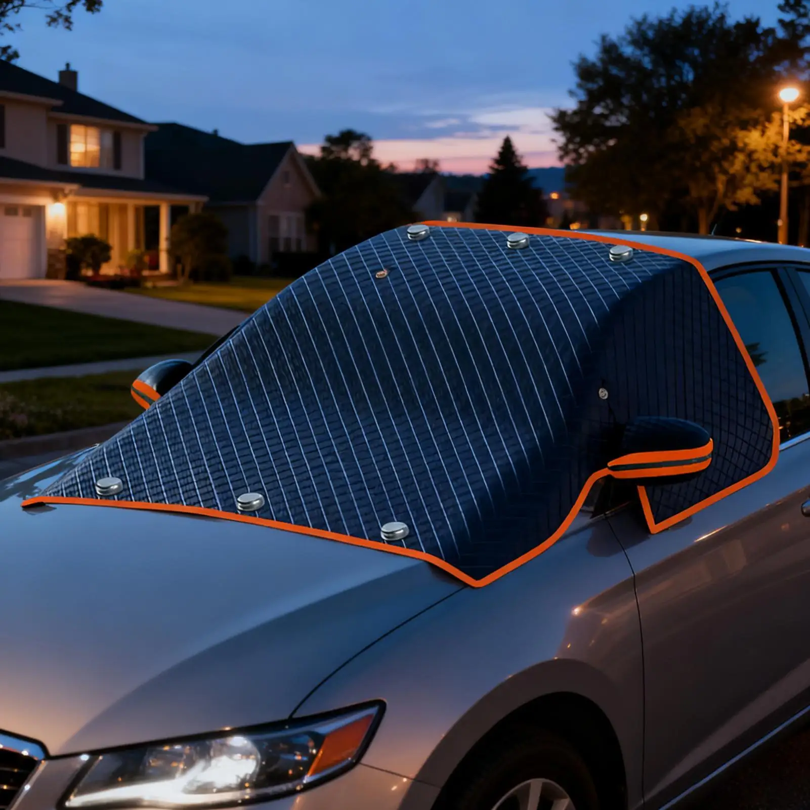 Auto Windschutzscheibe Abdeckungen Schnee Schild Wasserdicht Winter Outdoor Markise Sonnenschutz Halbe Schutz Abdeckung Frontscheibe Sonnenschirm Image