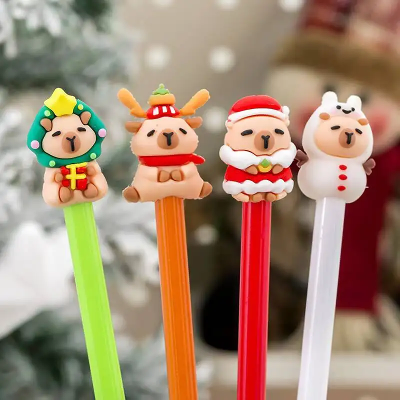 1-4-12 Stück Weihnachtsgeschenk Gelstift Niedliche Cartoon-Briefpapier Kreative Stifte Schule Bürobedarf Image