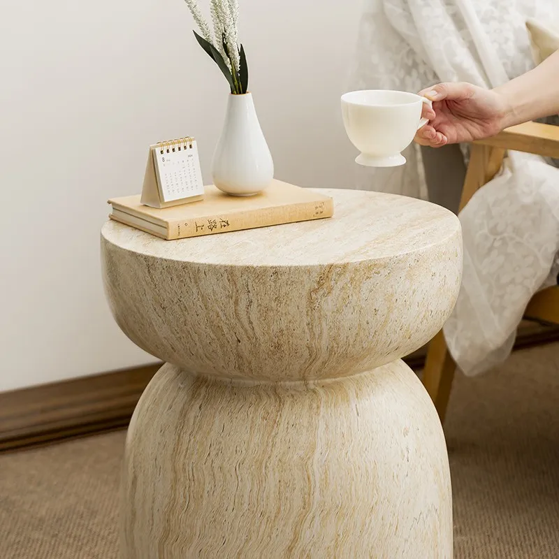 Mittelalterlicher Stil Bianji B & B Haushalts-Couchtisch, TV-Schrank, Nachttisch, Schlafzimmer, Balkon, Pool, runder Tisch