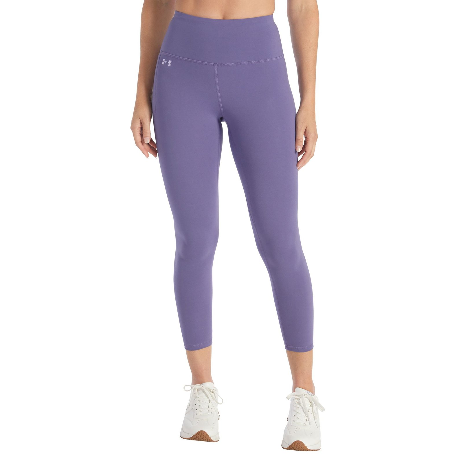 Under Armour Women's Motion Ankle Leggings (Size S) Purple Luxe/Purple Crest, Elastine,Polyester