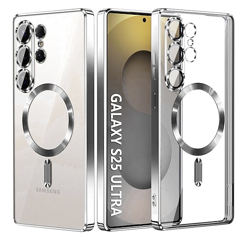 Handy Hülle Handyhüllen Für Samsung Galaxy S26 Ultra Plus S25 S25 Edge S24 S23 S22 Plus Ultra Rückseite Transparent Magnetisch Stoßfest Retro TPU Image