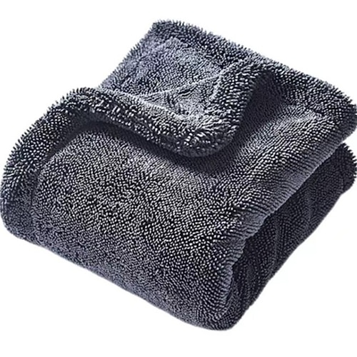 Autoreinigungstuch, streifenfreies Mikrofasertuch für die Autowäsche, hoch saugfähiges, geflochtenes Wasseraufnahmetuch, perfekt zum Trocknen und Polieren von Fahrzeugen Image