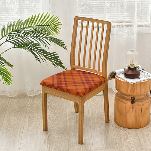 Sitzbezüge für Esszimmerstühle, geometrisch bedruckte Bürostuhl- und Hockerbezüge aus Stretch-Polyester für Zuhause, Büro und Arbeitszimmer Image