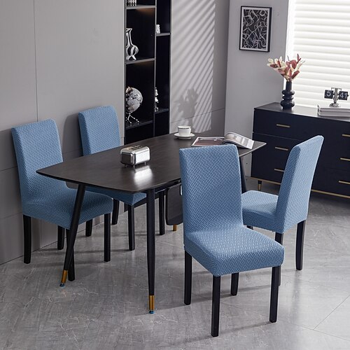 1/4 Stück botanische Jacquard-Stuhlhussen, dehnbare Überzüge für Esszimmerstühle für Zuhause Küchendekoration Image