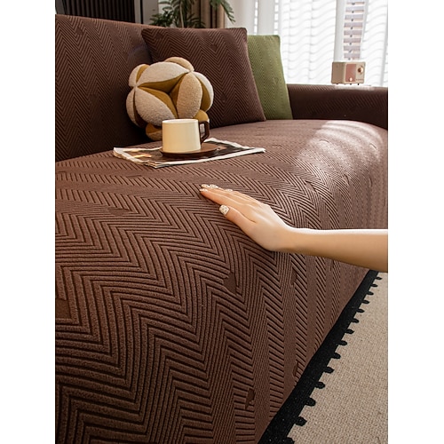 1 Stück Jacquard-Samt-Sofabezug mit Amor-Motiv, modisch und luxuriös, dekorativer Sofaschutz, rutschfest, staubdicht, kratzfest, geeignet für Schlaf- und Wohnzimmer zu jeder Jahreszeit Image