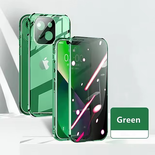 Handy Hülle Handyhüllen Für iPhone 17 Pro Max 17 Air 16 15 14 Pro Max Plus Magnetische Adsorption Kristallklar Abnehmbar Transparent Magnetisch Rüstung Gehärtetes Glas Metall Image