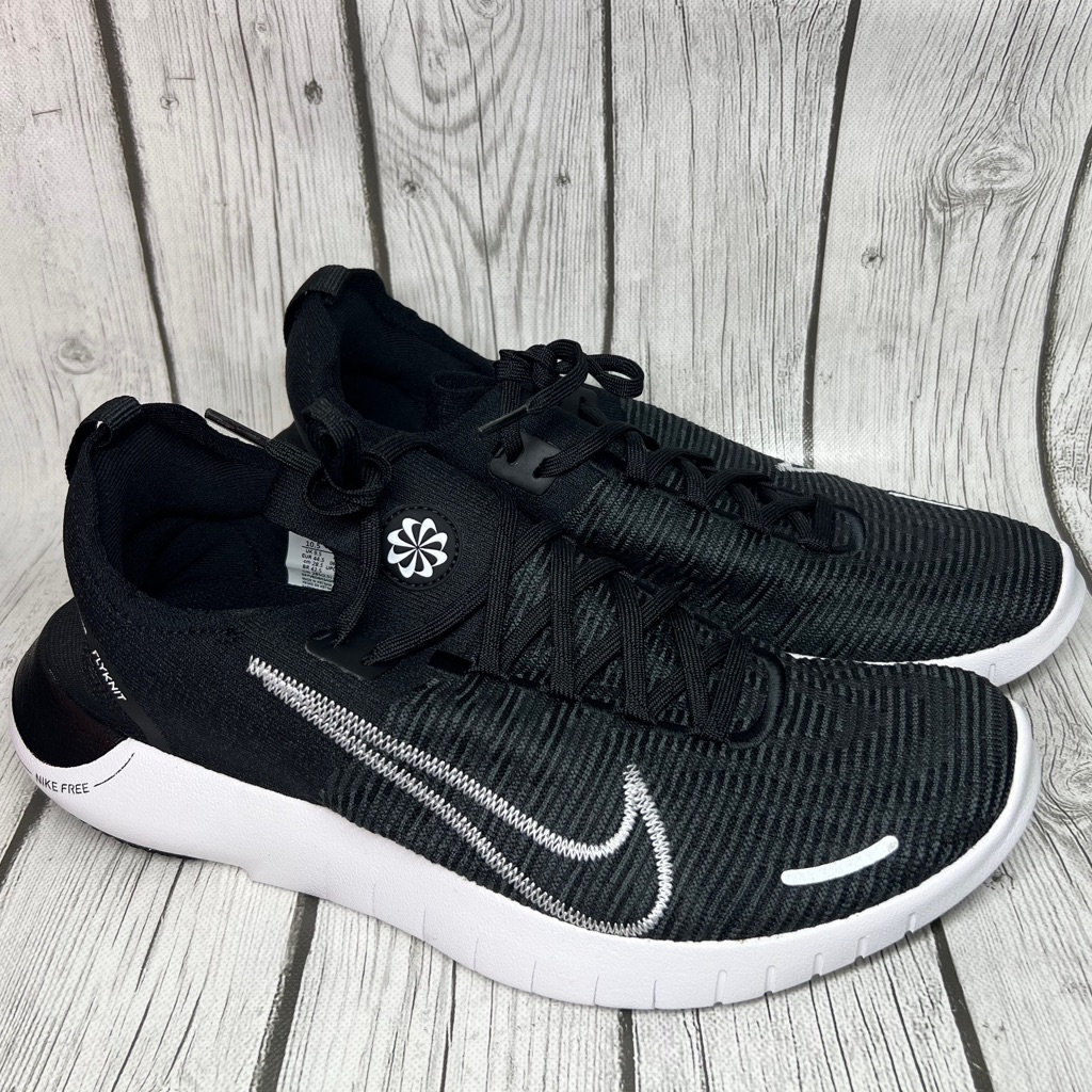 Nike Shoes | Brand New Nike Free Flyknit Men's Running Shoes, Size 10.5, Fb1276-002 | Color: Black/White | Size: 10.5