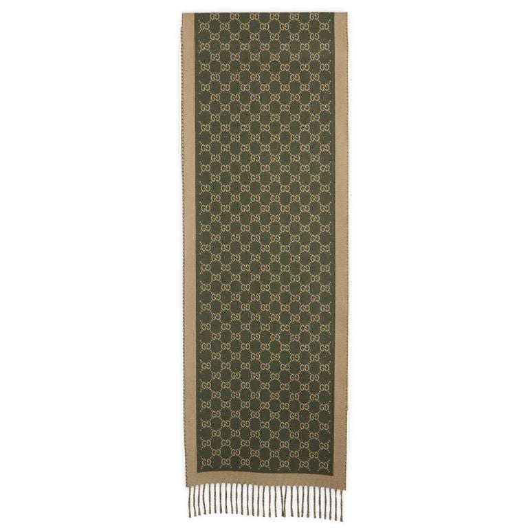 Allover Gg Scarf - Green - Gucci Scarves