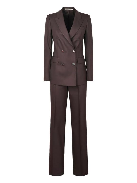 T-Parigi Double-Breasted Suit - Brown - Tagliatore Suits