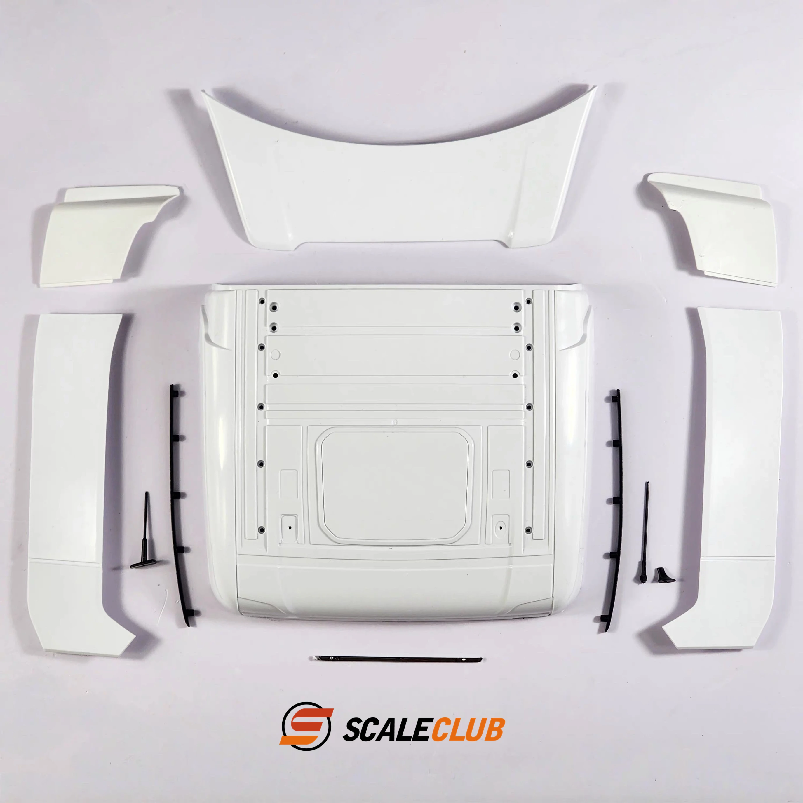 SCALECLUB 1/14 770S Tamiya Truck Cab Refit Engineering Version mit mittelhohem und hochem Oberteil mit fließenden Lichtern Image