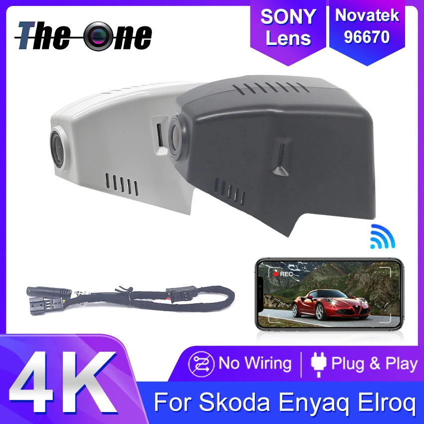 4K-Dashcam für Skoda Enyaq 2020 2021 2022 2023 2024 2025, Plug-and-Play-DashCam für Skoda El Estat 2025 Auto-DVR 2160P mit WiFi Image