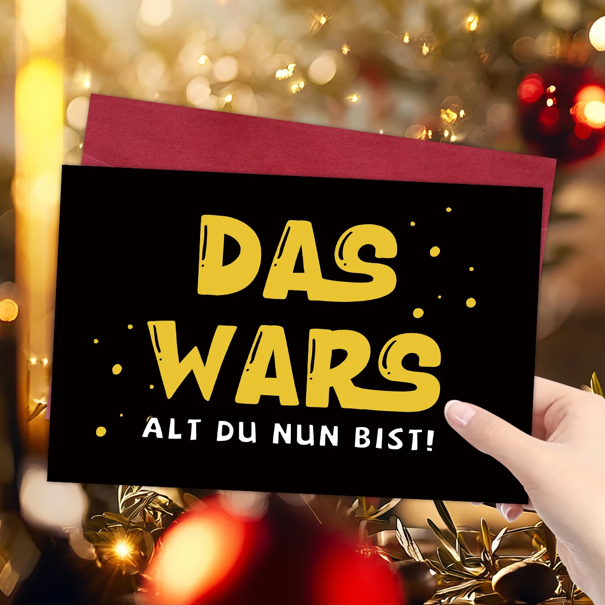 1 Stück deutsche Geburtstags-Grußkarte mit Umschlag – 'das Wars Alt Du Nonne Bist! ', lustiges Geschenk für Party, Andenkenkarte für Kollegen, Freund Image