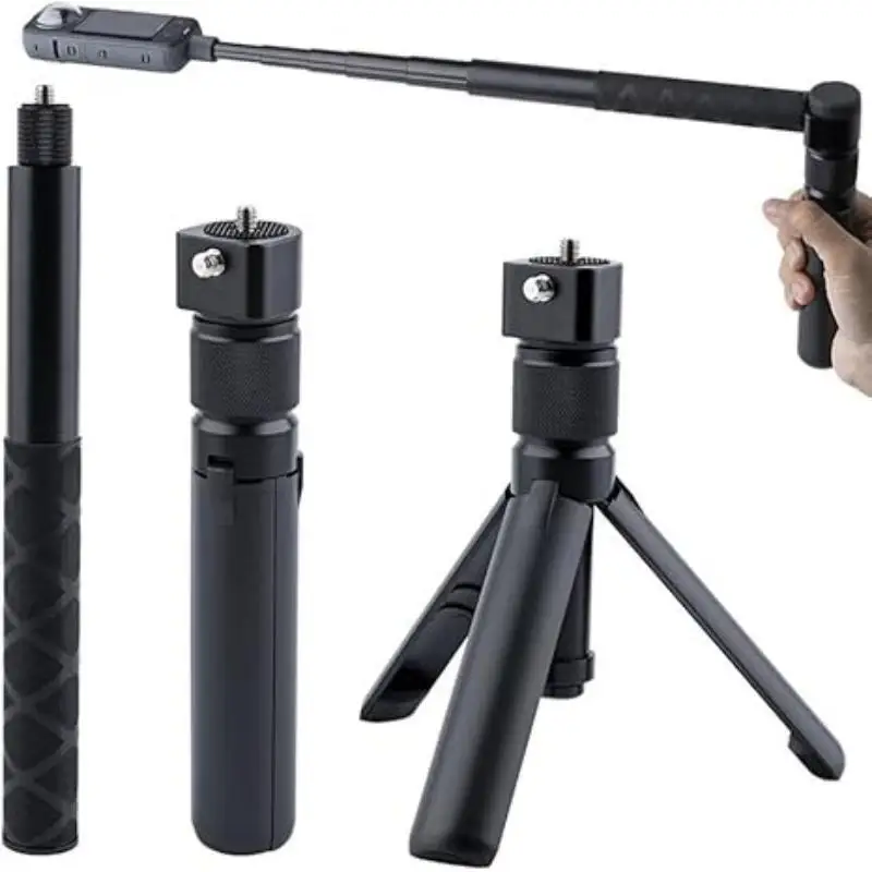Drehgriff Desktop-Stativständer für Insta360 X5 X4 Air X3/DJI Osmo 360 Kamera Bullet Time Bundle Unsichtbarer 1,2 m Selfie Stick Image