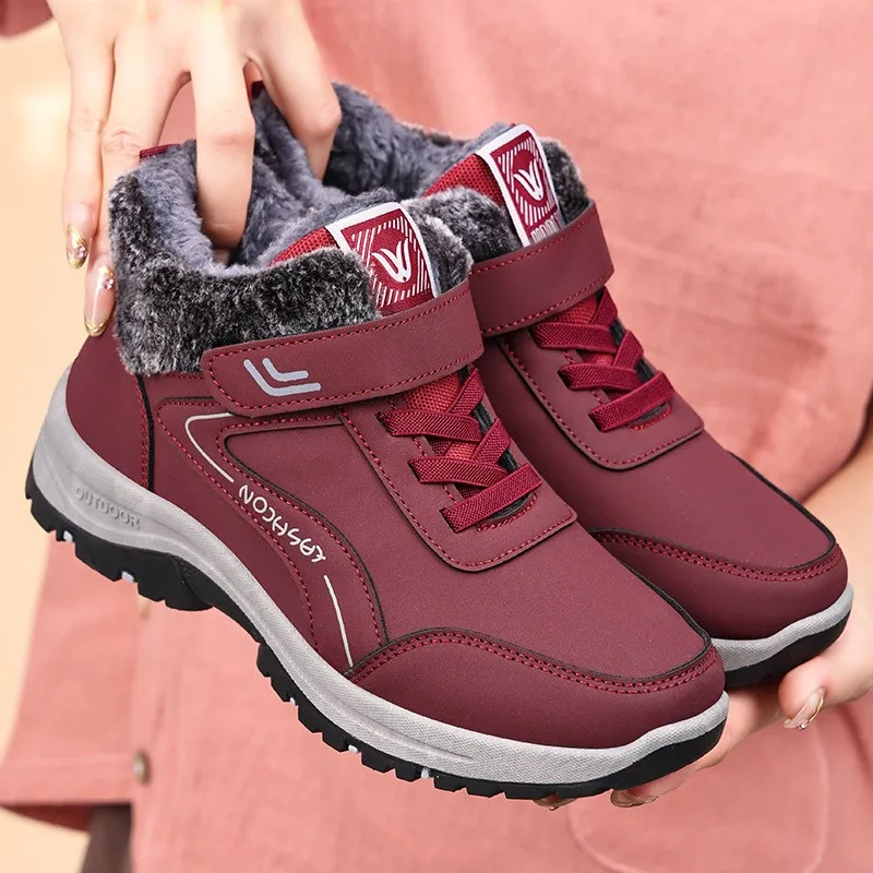 Schnee Stiefel Frau Mode Frauen Schuhe Wasserdichte Schuhe Frau Warm Halten Stiefeletten Weiche Botas Mujer frauen Winter Schuhe stiefel