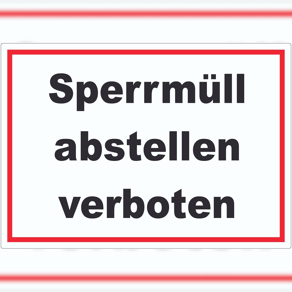 HB-Druck Sperrmüll abstellen verboten Aufkleber A7 (74x105mm) Image