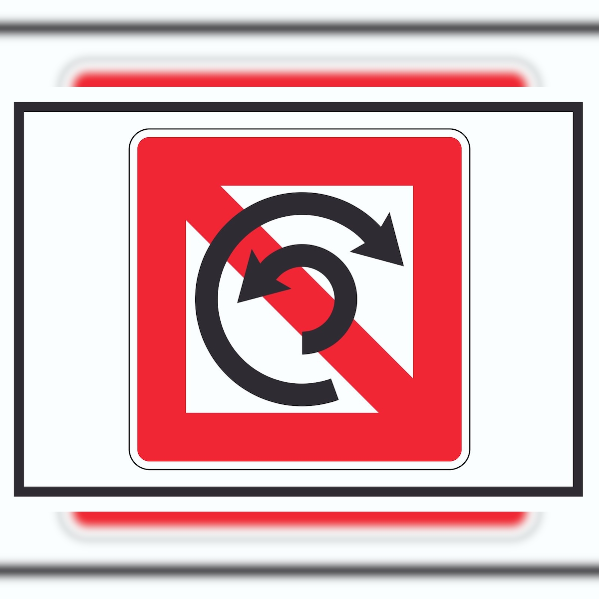 HB-Druck Wenden verboten Symbol Wendeverbot A6 Rückseite selbstklebend Image