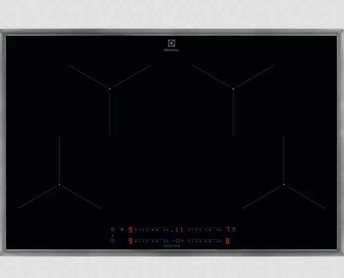 AEG Autarkes Kochfeld / Induktion / Hob²Hood / Slider-Bedienung / 80 cm / Edelstahlrahmen LIT8140M Image