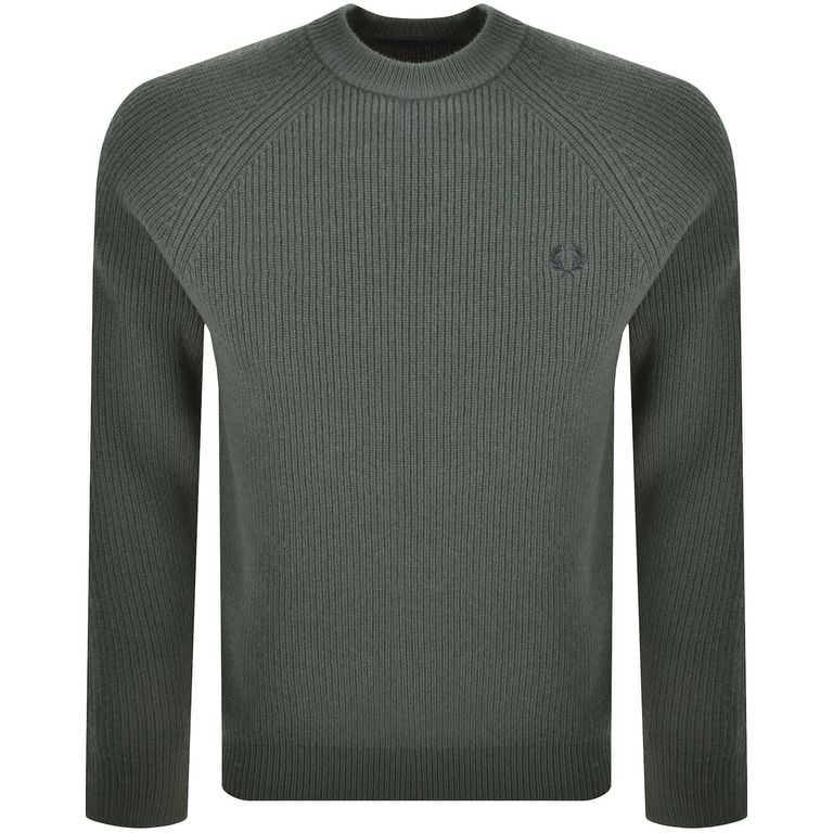 Lambswool Jumper Court - Green - Fred Perry Knitwear