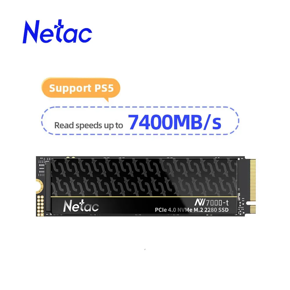Netac SSD NVMe M2 2TB 4TB SSD 1TB Disco rigido interno a stato solido M.2 PCIe 4.0x4 2280 Disco SSD per PS5 PC portatile