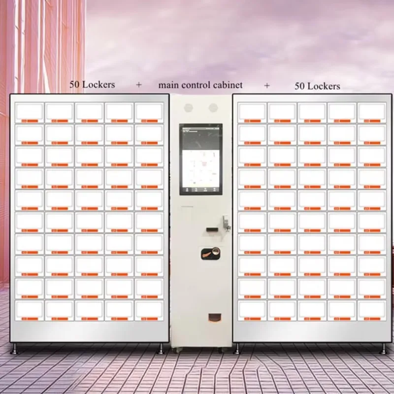 Haloo-Verkaufsautomat, Lieferant von Raumtemperatur, Verkaufsautomat, Spind, Schrank mit 50 Zellen Image
